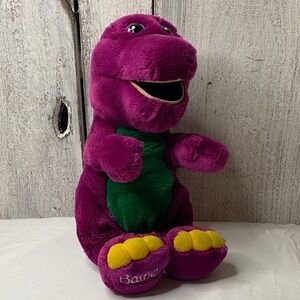 Barney Dinosaur Plush 1992 Lyons Group Purple Stuffed Animal Toy 12" Vintage